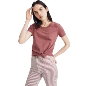 Sold Out Madewell Knot Front T Shirt Rose Small
